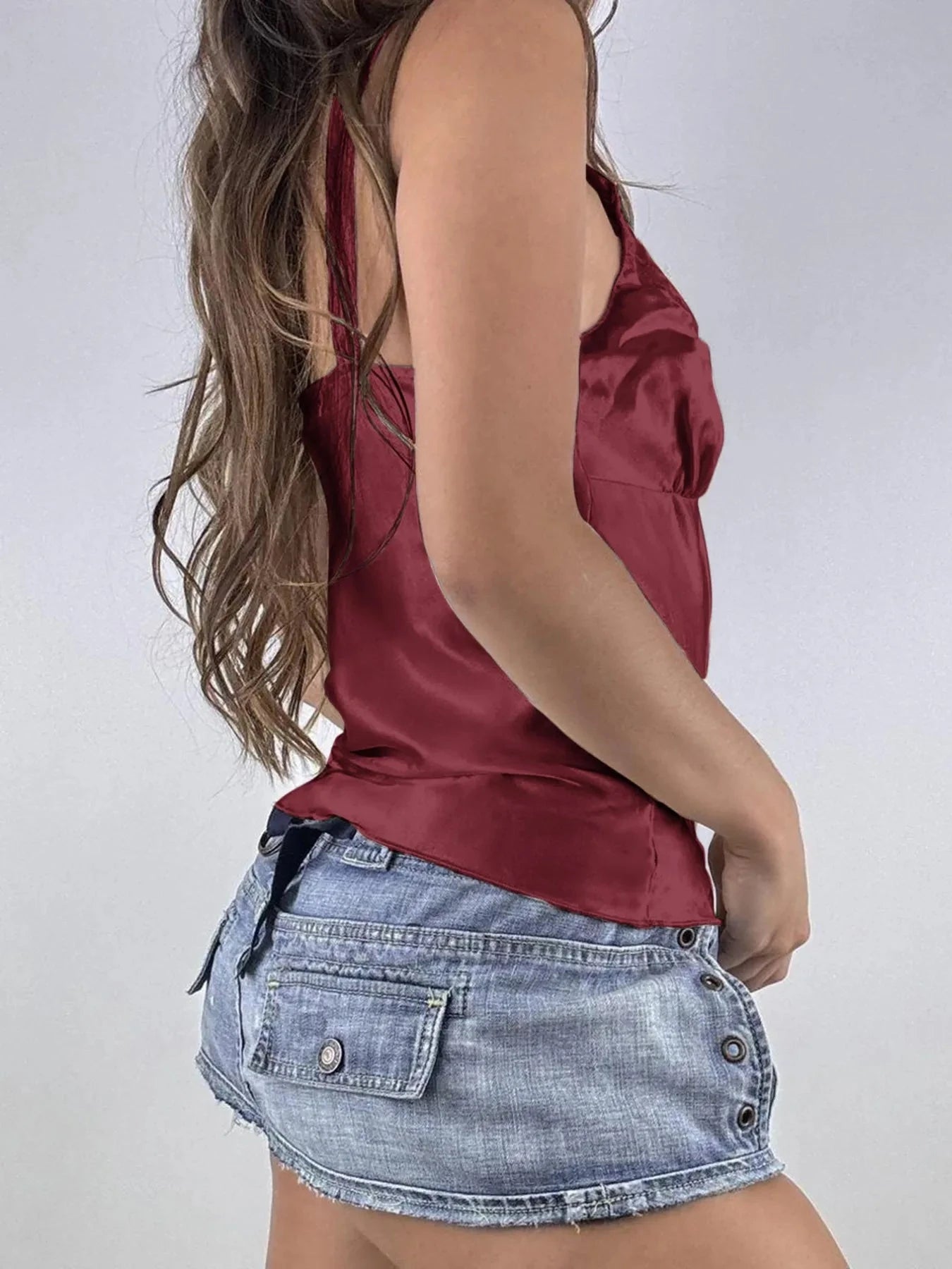 Lace Trim V-Neck Cami Top