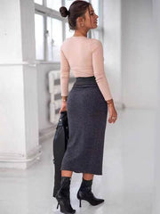 Lace Up Long Sleeve T-Shirt