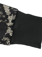 Lace V-Neck Long Sleeve Maxi Dress