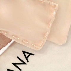 Large Bow Detailed Shimmery Top Handle Purse