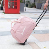Large Capacity Travel Suitcase Trolley Bag with Wheels - Foldable Duffle Cabin Luggage for Women and Men, Hand Luggage Carry On