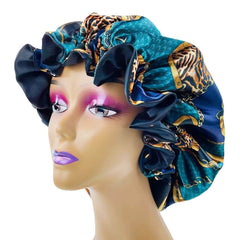 Large Reversible Women's Satin Bonnet Hat