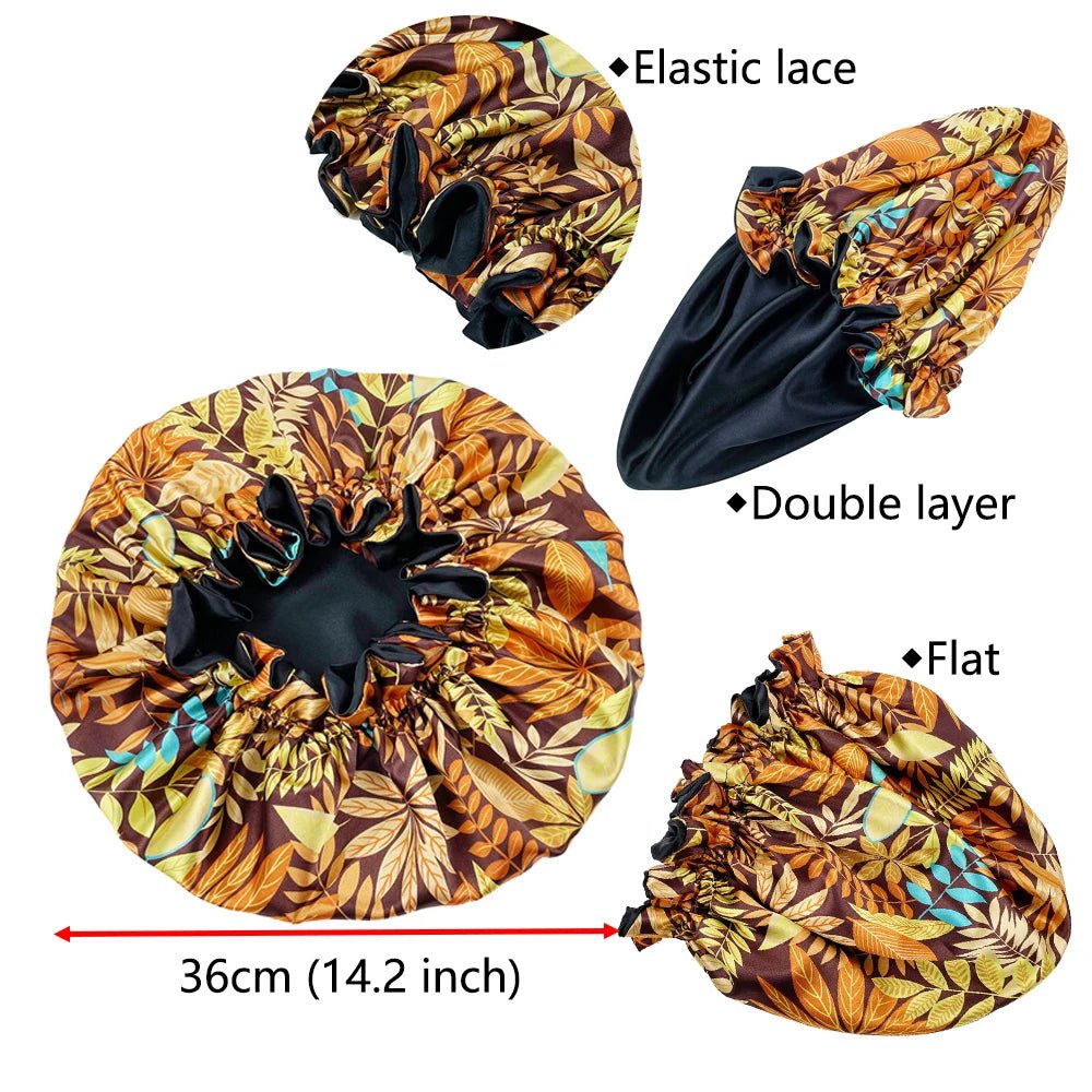 Large Reversible Women's Satin Bonnet Hat