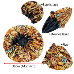 Large Reversible Women's Satin Bonnet Hat
