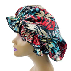 Large Reversible Women's Satin Bonnet Hat