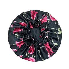 Large Reversible Women's Satin Bonnet Hat style10