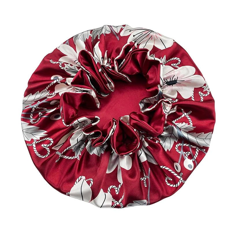Large Reversible Women's Satin Bonnet Hat style11