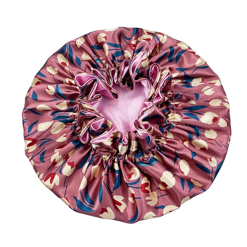 Large Reversible Women's Satin Bonnet Hat style8