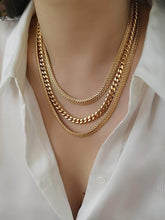 Layered Cuban Link Statement Braided Gold Necklace Gold / Necklace