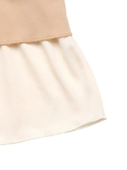 Layered Midi Skirt with Contrast Hem Detail