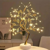 LED Tree Table Lamp: Adjustable Touch Switch, DIY Artificial Xmas Tree Fairy Night Light, Home Christmas Decoration Warm