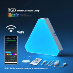LED Triangular Quantum Lamp RGB Wall Light for Bedroom, Bedside, and Office Decoration WiFi APP / CHINA / 1 PCS