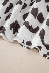 Leopard Boat Neck Long Sleeve Knit Top