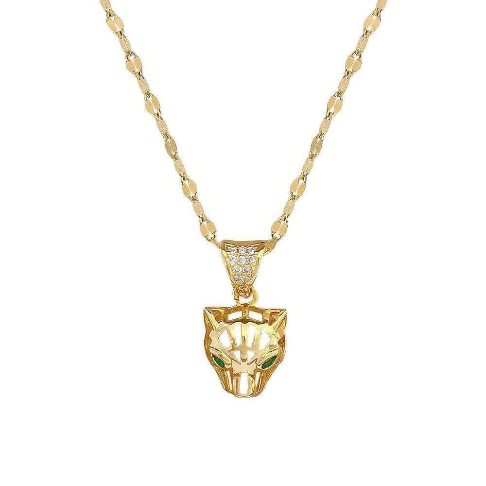 Leopard Head Pendant Necklace Clavicle Chain Jewelry N2147