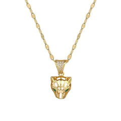 Leopard Head Pendant Necklace Clavicle Chain Jewelry N2147