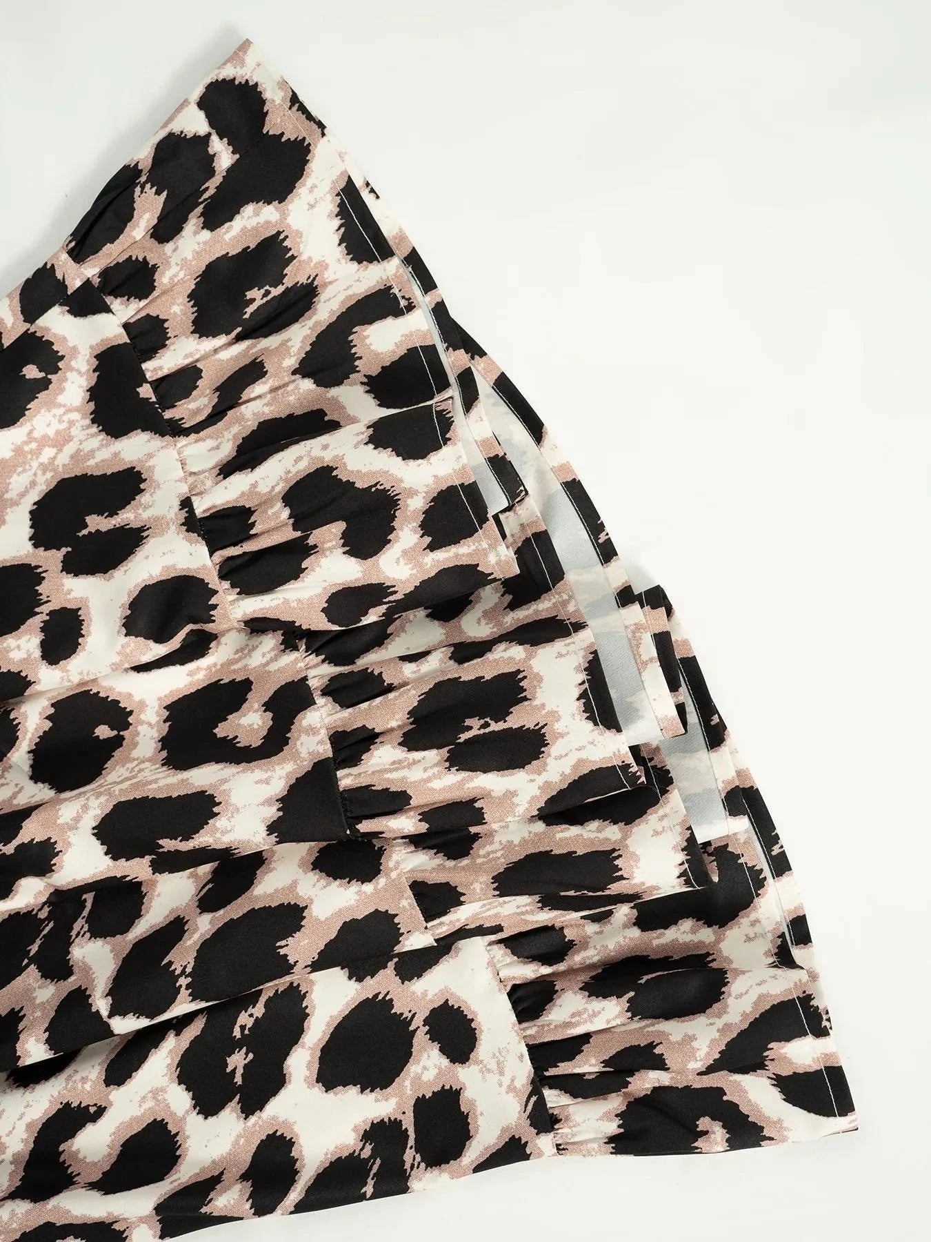 Leopard Print Long Sleeve Mini Dress