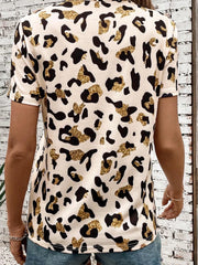 Leopard Print Short Sleeve T-Shirt