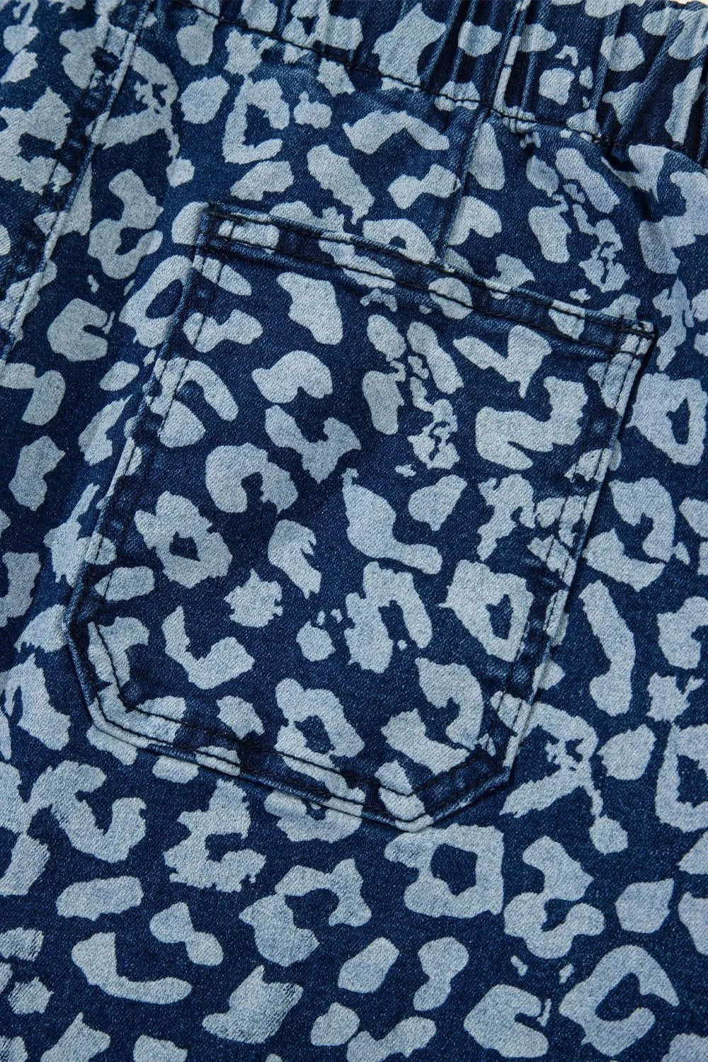 Leopard Print Wide Leg Jeans