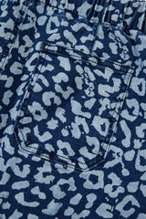 Leopard Print Wide Leg Jeans