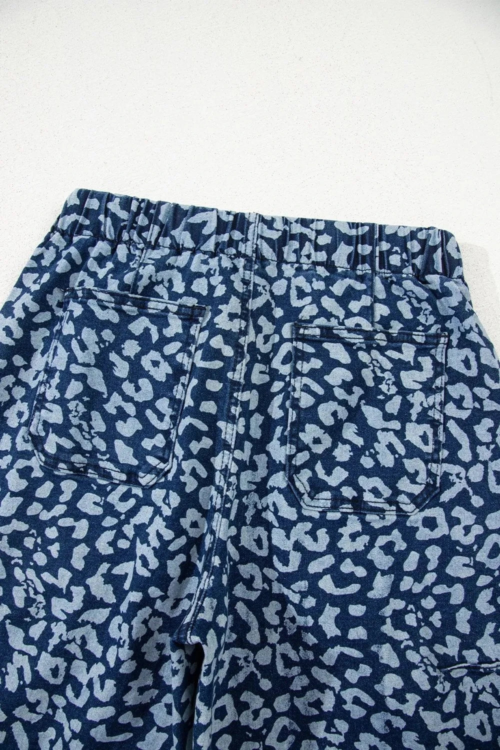 Leopard Print Wide Leg Jeans