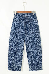 Leopard Print Wide Leg Jeans