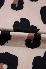 Leopard Round Neck Cap Sleeve T-Shirt