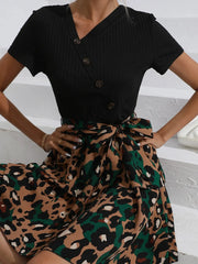 Leopard Short Sleeve Dress