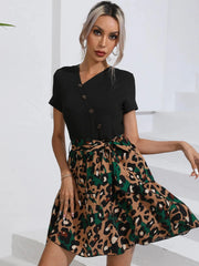 Leopard Short Sleeve Dress