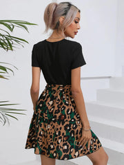 Leopard Short Sleeve Dress