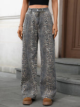 Leopard Wide Leg Jeans Leopard / S