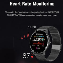 LIGE Smart Watch Ladies: Full Touch Screen, Sports Fitness Watch, IP67 Waterproof, Bluetooth - For Android & iOS