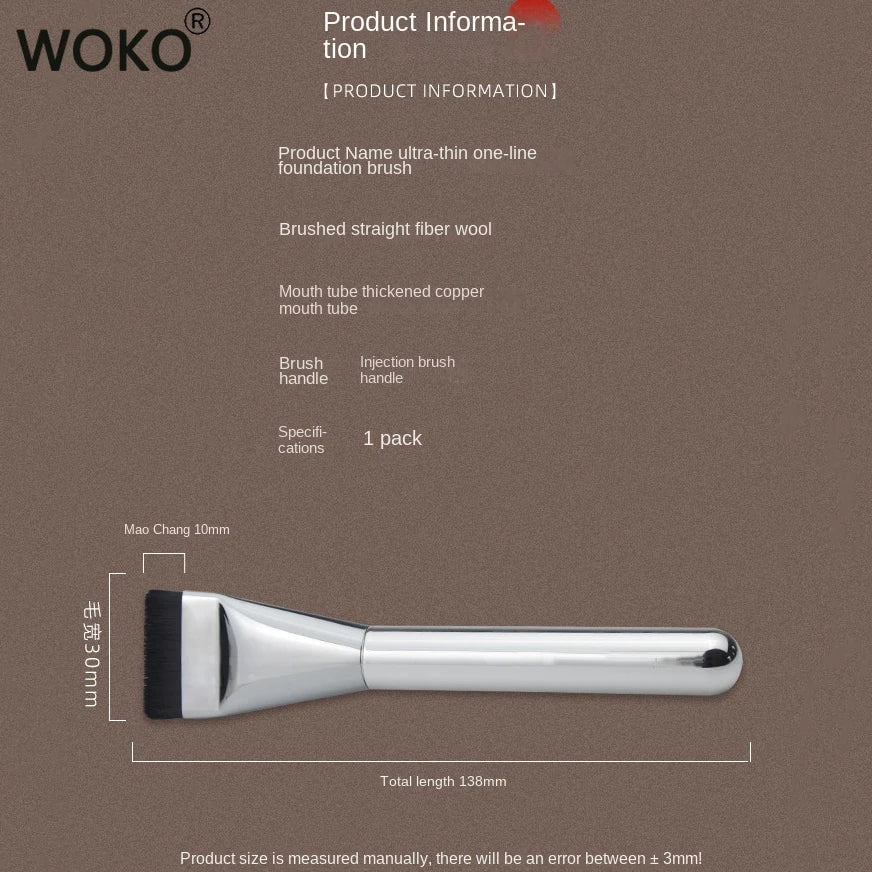Lightweight Face Contour Brush for Blending Cream Makeup Ultra Thin -1PCS