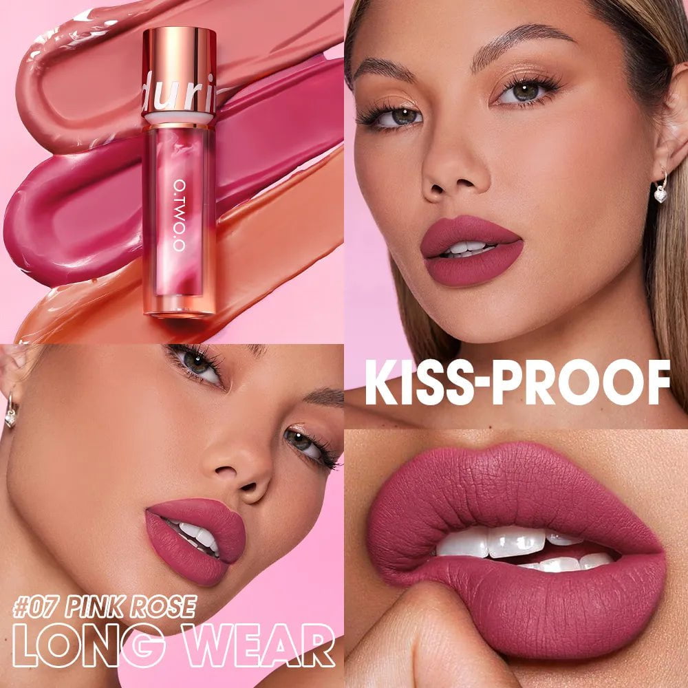 Lipstick: Waterproof Velvet, Non-stick Cup, 8 Colors Lip Tint, Matte Long Lasting - Sexy Red Liquid Lip Stick