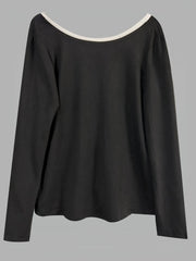 Long Sleeve Bow Tie Back T-Shirt