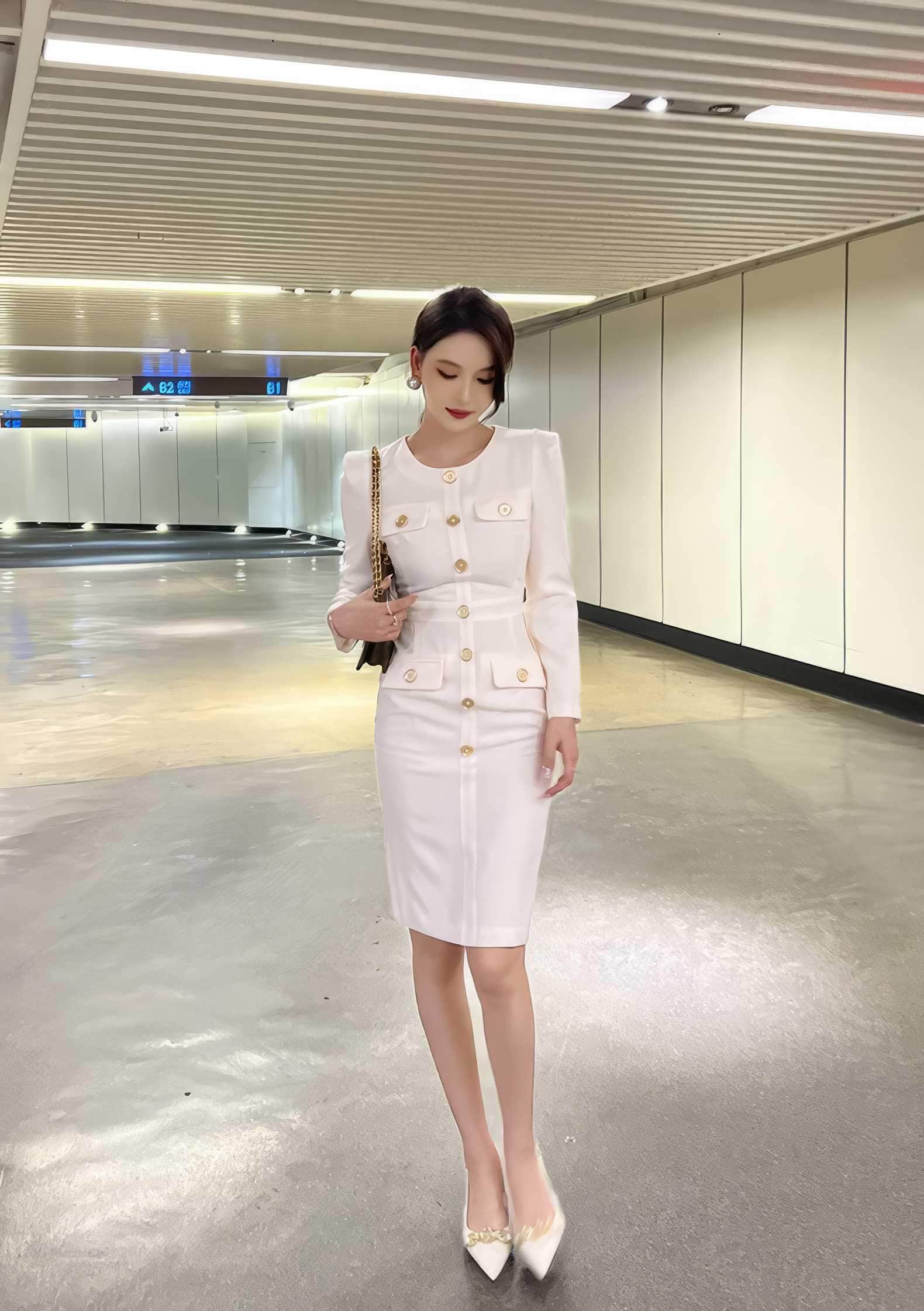 Long Sleeve Buttoned Down Blazer Dress