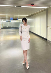 Long Sleeve Buttoned Down Blazer Dress