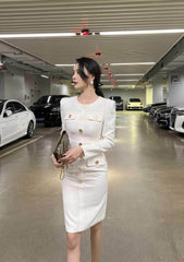 Long Sleeve Buttoned Down Blazer Dress