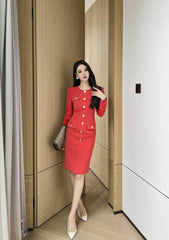 Long Sleeve Buttoned Down Blazer Dress