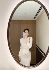 Long Sleeve Buttoned Down Blazer Dress