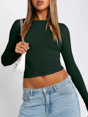 Long Sleeve Cropped T-Shirt