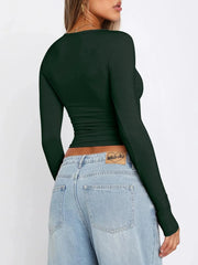 Long Sleeve Cropped T-Shirt