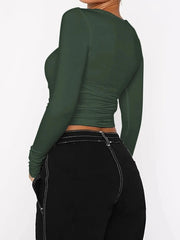 Long Sleeve Cropped T-Shirt
