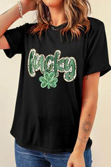 Lucky Clover Graphic T-Shirt