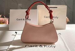 Luxe Chain Deco Letter Embroidered Hobo Bag