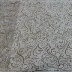 Luxurious African French Lace Sequin Detail Embroidered Fabric 7F2D9