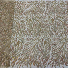 Luxurious African French Lace Sequin Detail Fabric X8VIT