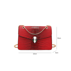Luxurious Crocodile Skin Shoulder Bag
