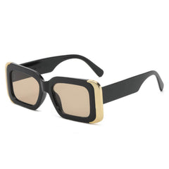Luxurious Granite Marble Thick Sunglasses Black/brown / Resin