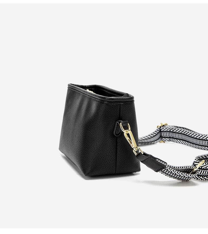 Luxury Bucket Crossbody Bag with Wide Strap