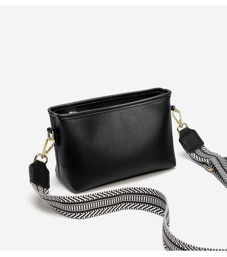 Luxury Bucket Crossbody Bag with Wide Strap